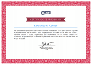 Certificado Final de Aprobación