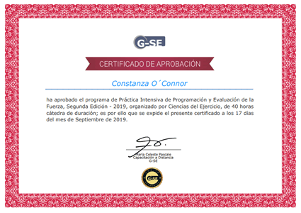 Certificado Final de Aprobación