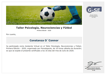 Certificado Final de Asistencia