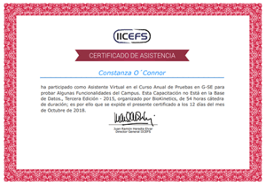 Certificado Final de Asistencia
