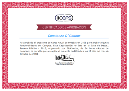 Certificado Final de Aprobación