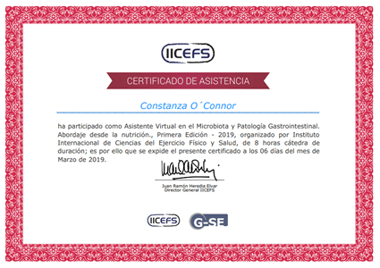 Certificado Final de Asistencia
