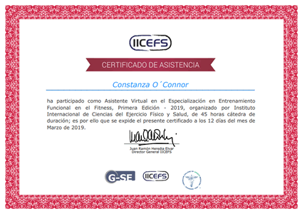 Certificado Final de Asistencia