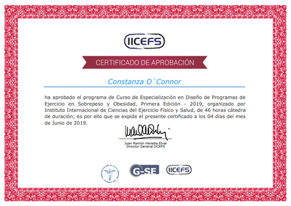 Certificado Final de Aprobación