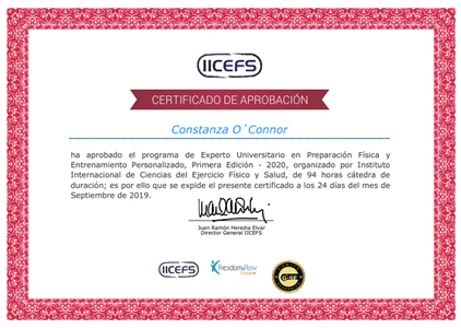 Certificado Final de Aprobación