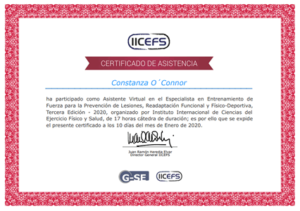 Certificado Final de Asistencia