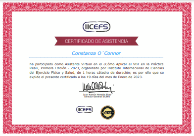 Certificado Final de Asistencia