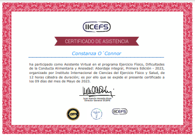Certificado Final de Asistencia