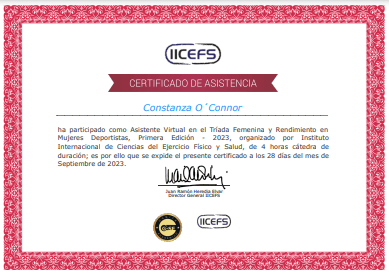 Certificado Final de Asistencia