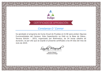 Certificado Final de Aprobación
