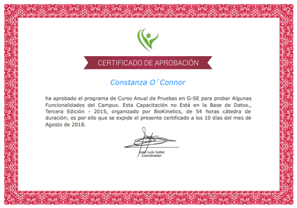 Certificado Final de Aprobación