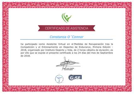 Certificado Final de Asistencia