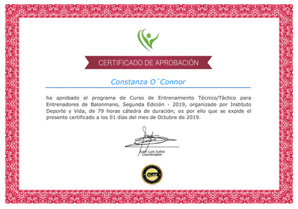 Certificado Final de Aprobación