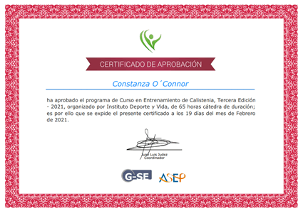 Certificado Final de Aprobación