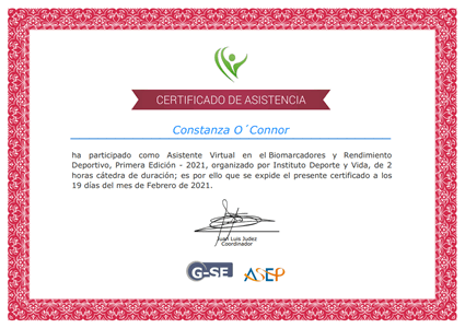 Certificado Final de Asistencia