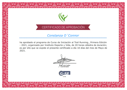 Certificado Final de Aprobación