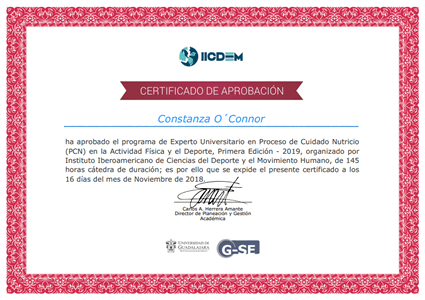 Certificado Final de Aprobación