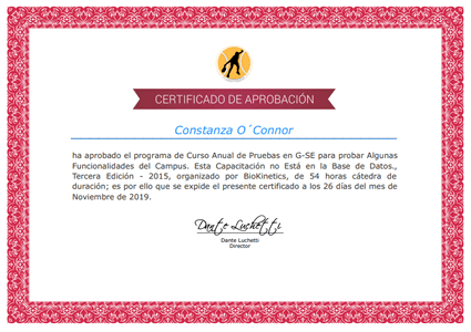Certificado Final de Aprobación