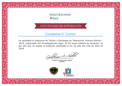 Certificado Final de Aprobación