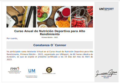 Certificado Final de Asistencia