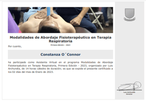 Certificado Final de Asistencia