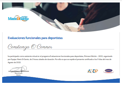 Certificado Final de Asistencia