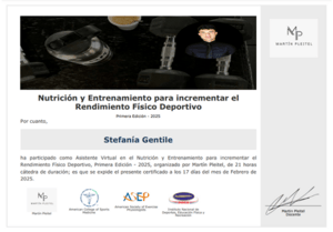 Certificado Final de Asistencia