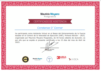 Certificado Final de Asistencia