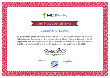 Certificado Final de Asistencia