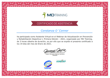 Certificado Final de Asistencia