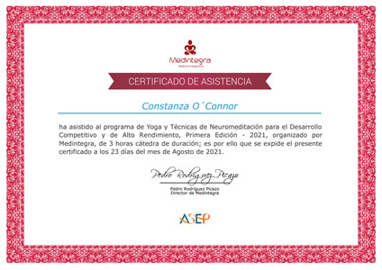 Certificado Final de Asistencia