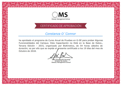 Certificado Final de Aprobación