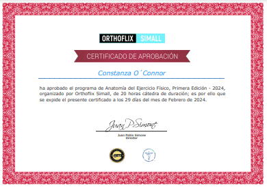 Certificado Final de Aprobación