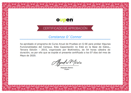 Certificado Final de Asistencia
