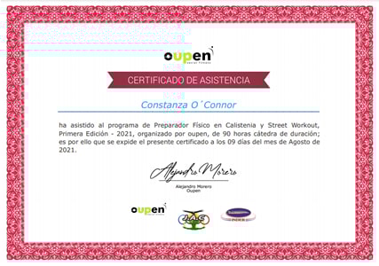 Certificado Final de Asistencia
