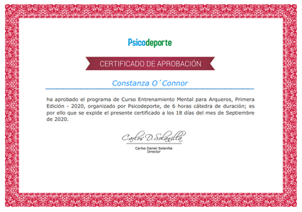 Certificado Final de Aprobación