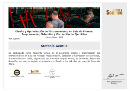 Certificado Final de Asistencia