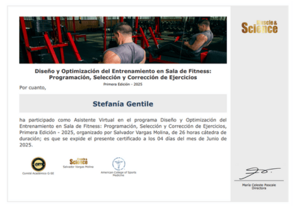 Certificado Final de Asistencia