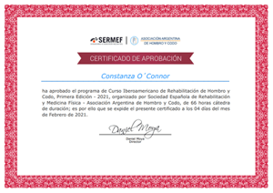 Certificado Final de Aprobación