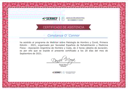 Certificado Final de Asistencia