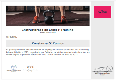 Certificado Final de Asistencia