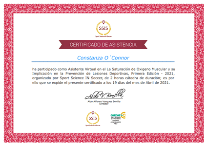 Certificado Final de Asistencia