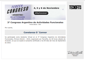 Certificado Final de Asistencia