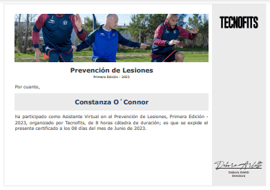 Certificado Final de Asistencia