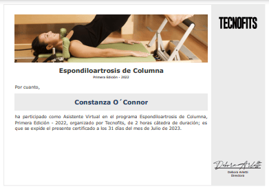 Certificado Final de Asistencia