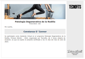 Certificado Final de Asistencia