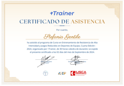 Certificado Final de Asistencia