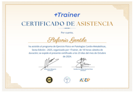 Certificado Final de Asistencia