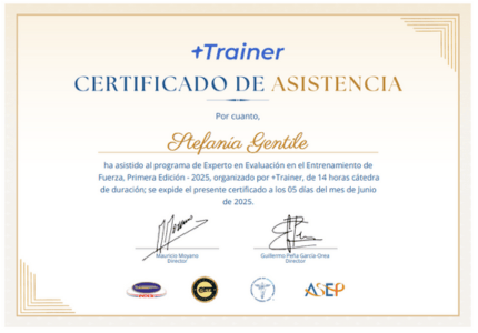 Certificado Final de Asistencia