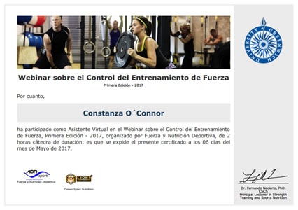 Webinar sobre el Control del Entrenamiento de Fuerza